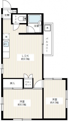 ドルフ本町Ｂ棟の間取り図