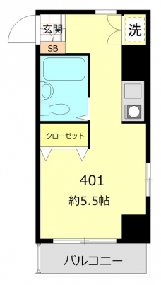 コーポ数納の間取り図