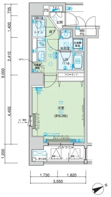 メインステージ上野の間取り図