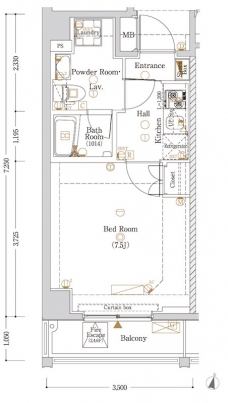 ブランノアール北赤羽の間取り図