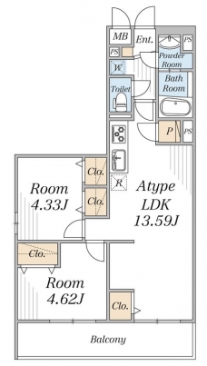 リブリ・曳舟IIの間取り図