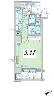 メインステージ上野の間取り図