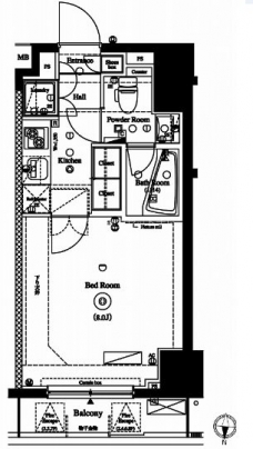 アクサス錦糸町の間取り図