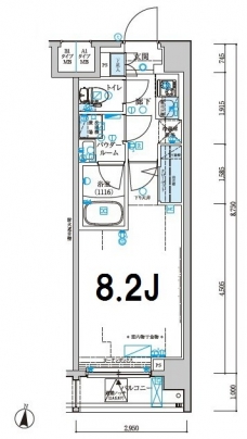 メインステージ森下駅前の間取り図