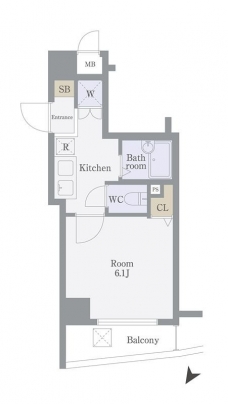 シンシア三軒茶屋太子堂の間取り図