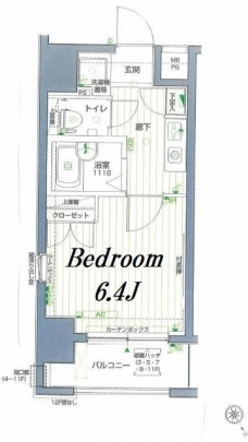 メインステージ門前仲町の間取り図