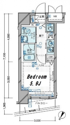 メインステージ目黒IIの間取り図
