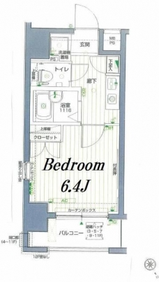 メインステージ門前仲町の間取り図