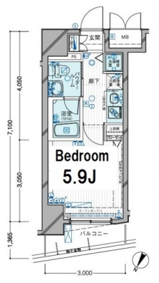メインステージ目黒IIの間取り図