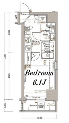 アクサス新宿中落合の間取り図