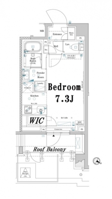 アクサス文京千駄木の間取り図
