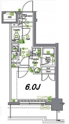 グラントゥルース門前仲町の間取り図