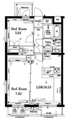アクサス西新宿の間取り図