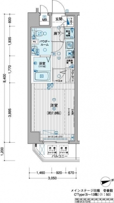 メインステージ田端壱番館の間取り図