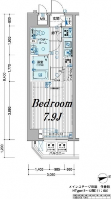 メインステージ田端弐番館の間取り図