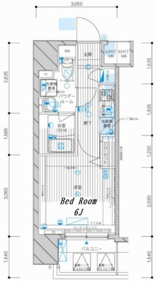 メインステージ八幡山の間取り図