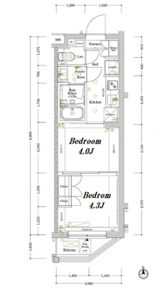 アークマーク中野坂上の間取り図