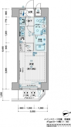 メインステージ田端壱番館の間取り図