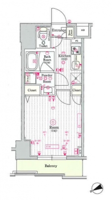 スカイコートグランデ清澄白河の間取り図