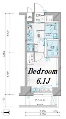 メインステージ錦糸町の間取り図