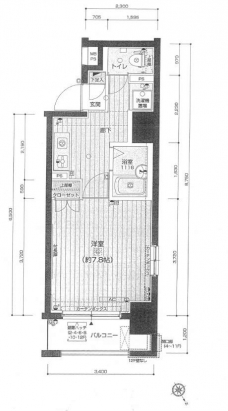 メインステージ門前仲町の間取り図