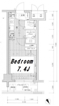 メインステージ秋葉原駅前の間取り図