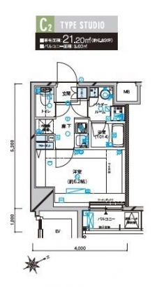 メインステージ立川の間取り図
