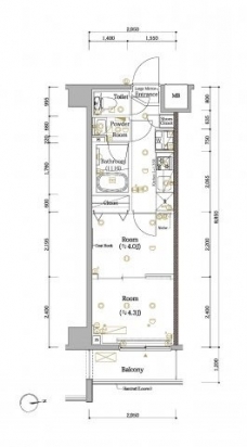 スカイコートカーサ浮間公園の間取り図