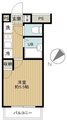 スカイコート新宿落合第6の間取り図