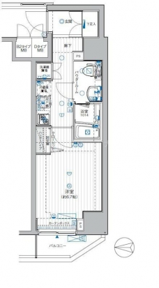 メインステージ蔵前IIの間取り図