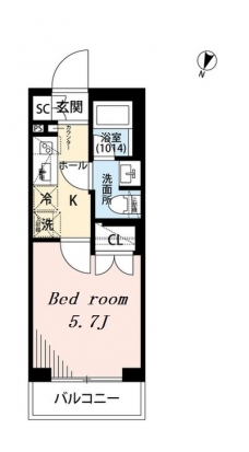 プレール・ドゥーク中野富士見町IIの間取り図