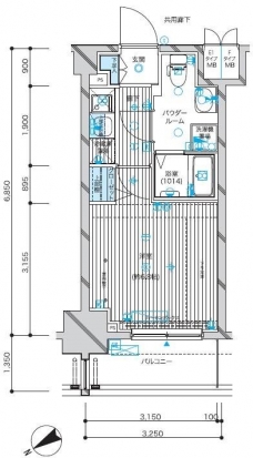 メインステージ蒲田VIエグザの間取り図
