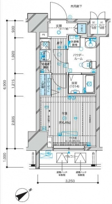 メインステージ蒲田VIエグザの間取り図