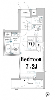 アクサス文京千駄木の間取り図
