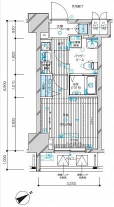 メインステージ蒲田VIエグザの間取り図