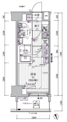 メインステージ立川VIの間取り図