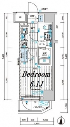 メインステージ千住中居町の間取り図