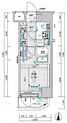 メインステージ千住中居町の間取り図