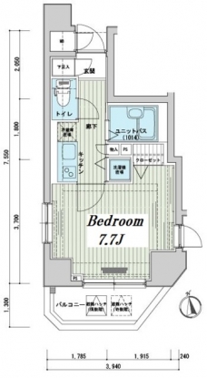 メインステージ大手町の間取り図