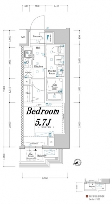 アクサスレジデンス目黒東の間取り図