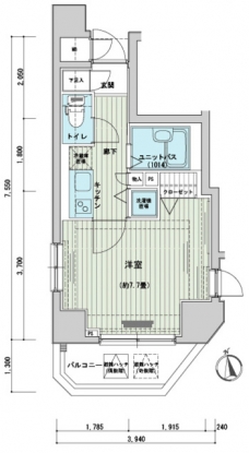 メインステージ大手町の間取り図