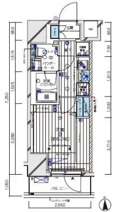 メインステージ北千住Vの間取り図