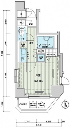 メインステージ大手町の間取り図