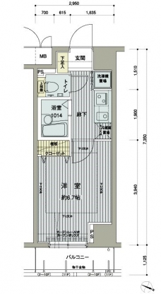 メインステージ西新宿の間取り図