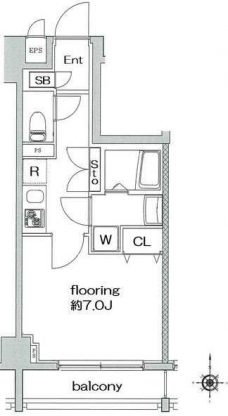 グランヴァン深川木場の間取り図