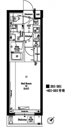 アクサス新江古田の間取り図