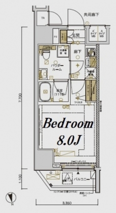 メインステージ上野松が谷の間取り図