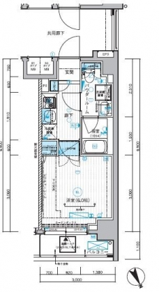 メインステージ川口WESTの間取り図