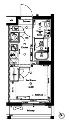 アークマーク目黒不動前の間取り図