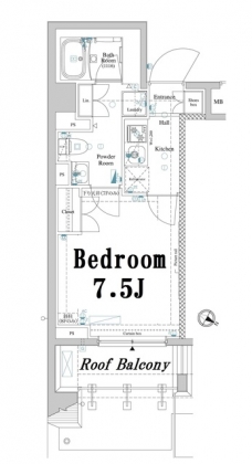 アクサス文京千駄木の間取り図